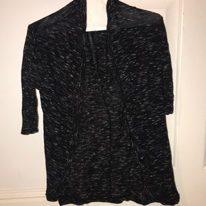 black sweater with grey specks